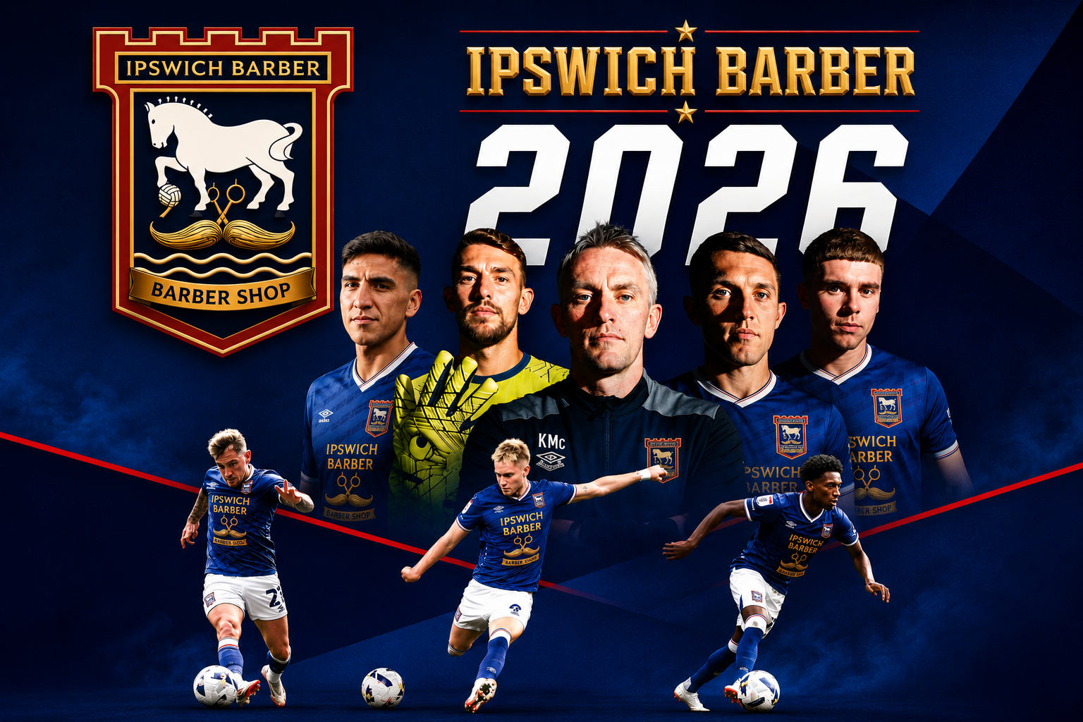 Ipswich Barber 2026 football team poster